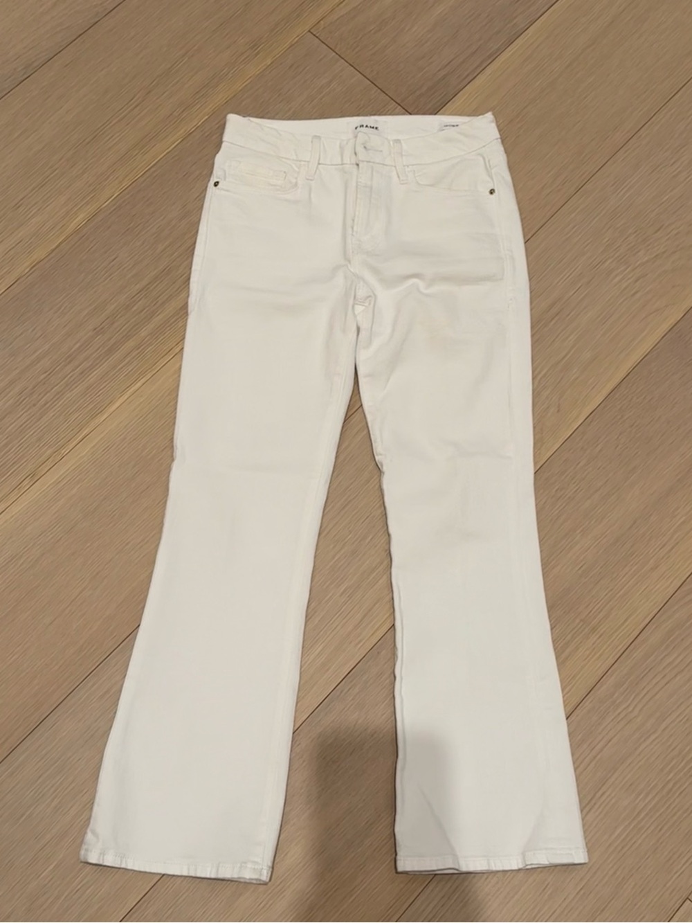 Frame - White Jeans - Le Crop Mini Boot